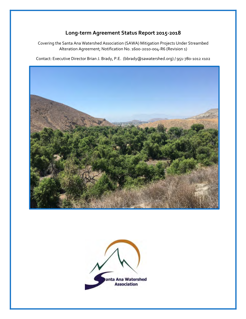 2018 Four-Year Streambed Alteration Agreement Report