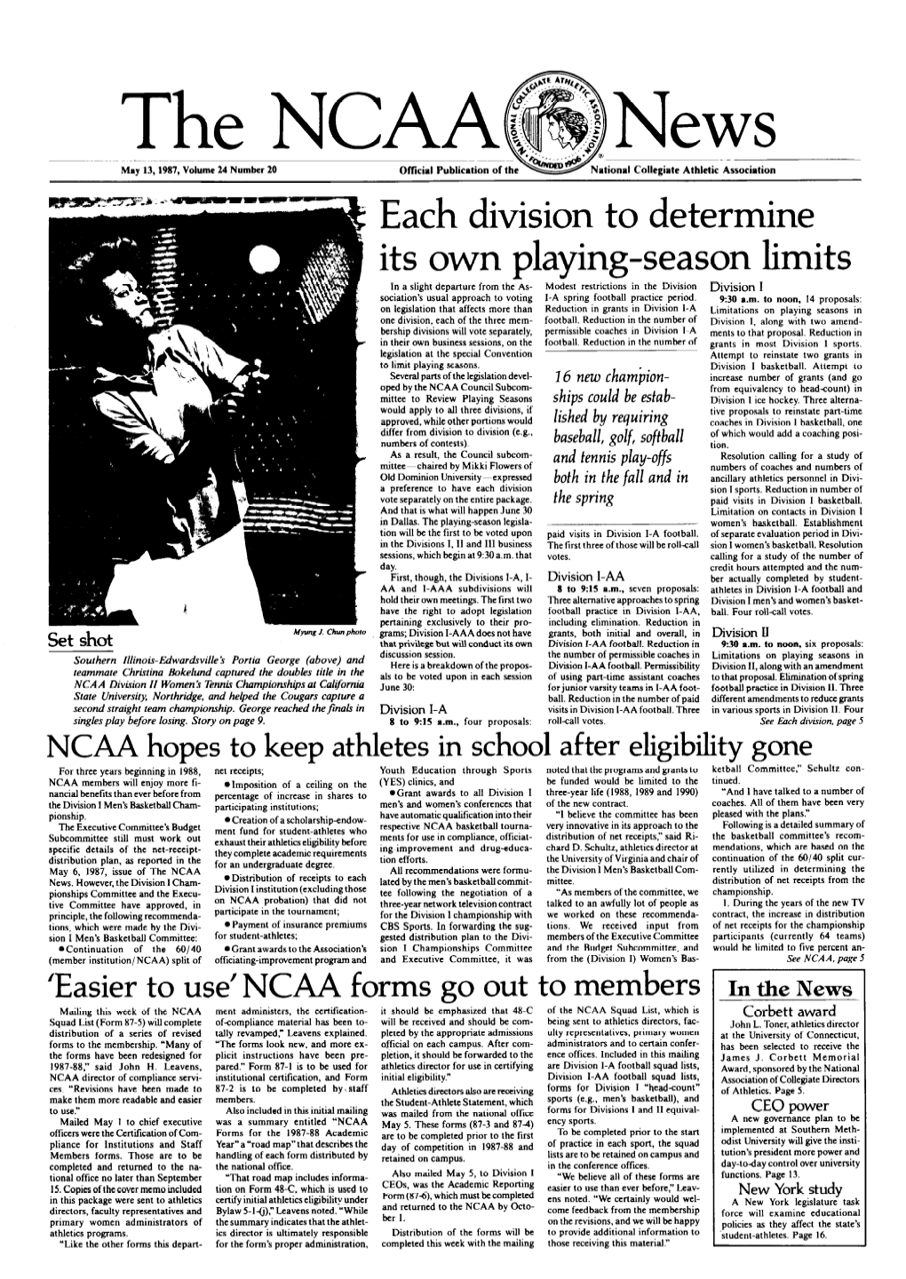 May 13.1987 the NCAA Comment