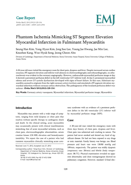 Phantom Ischemia Mimicking ST Segment Elevation Myocardial Infarction in Fulminant Myocarditis
