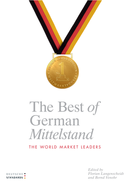 The Best of German Mittelstand the WORLD MARKET LEADERS