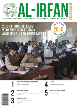 Bulletin 2015 National Officers' Workshop Held At
