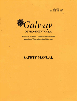 Safety Manual Galway Development Corporation Safety Manual