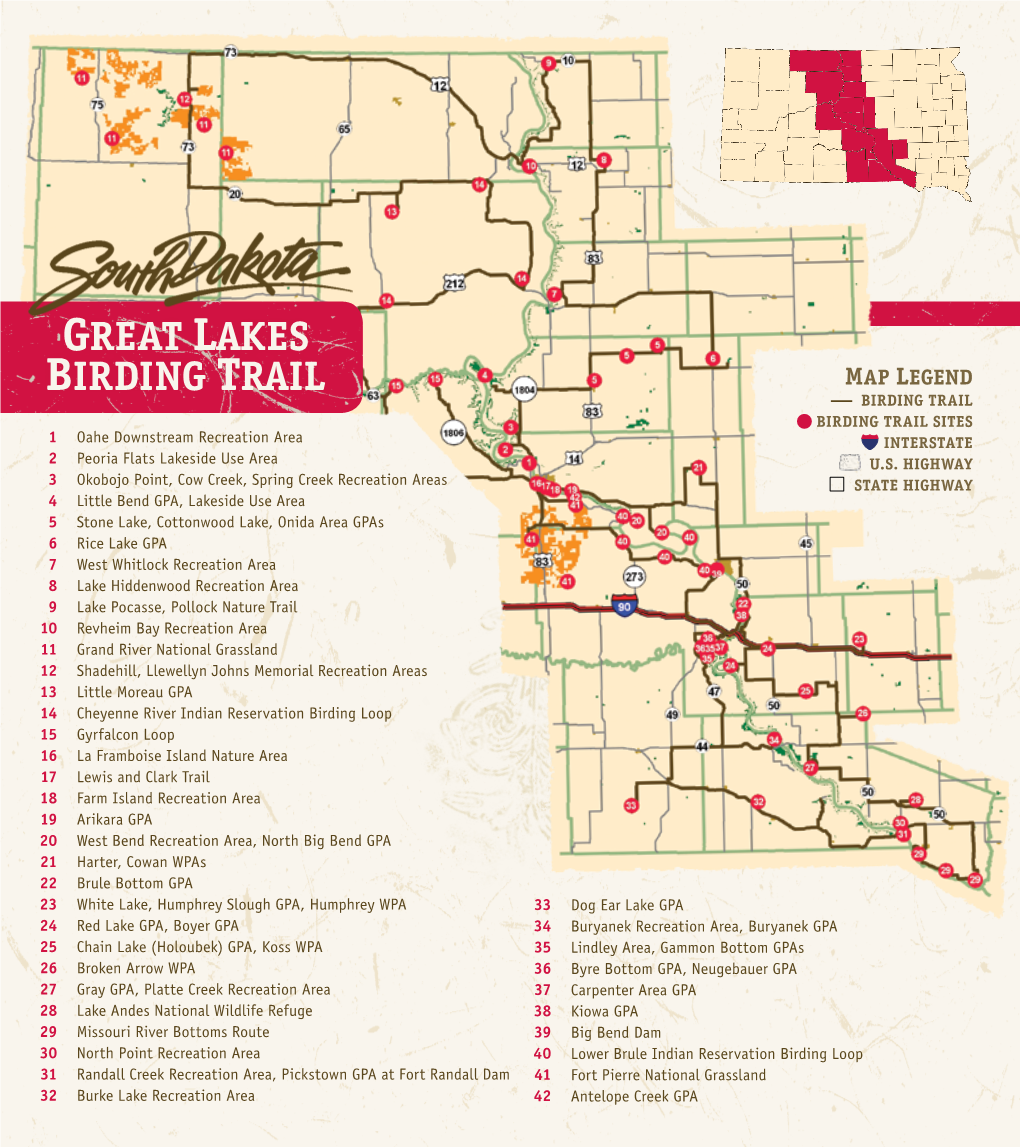 Great Lakes Birding Trail Prairie-Chicken and Sharp-Tailed Grouse Leks, Burrowing Welcome Btoirds Ofsouth the Great Lakes Dakota’Sregion