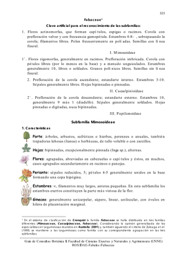 Fabaceae1 Clave Artificial Para El Reconocimiento De Las Subfamilias: 1