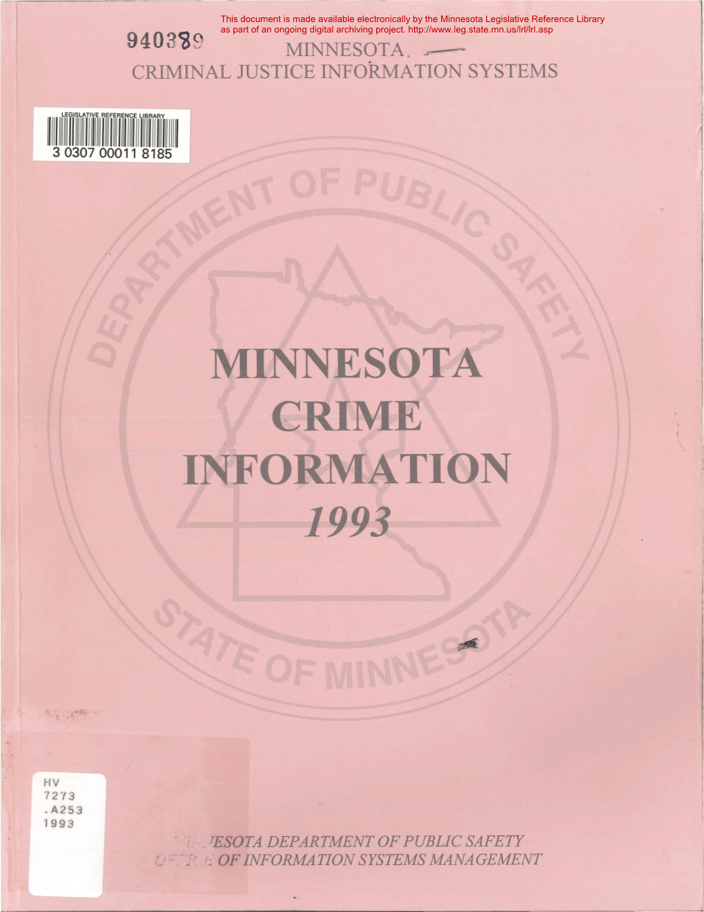 Minnesota Crime Information 1993