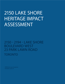2150 Lake Shore Heritage Impact Assessment