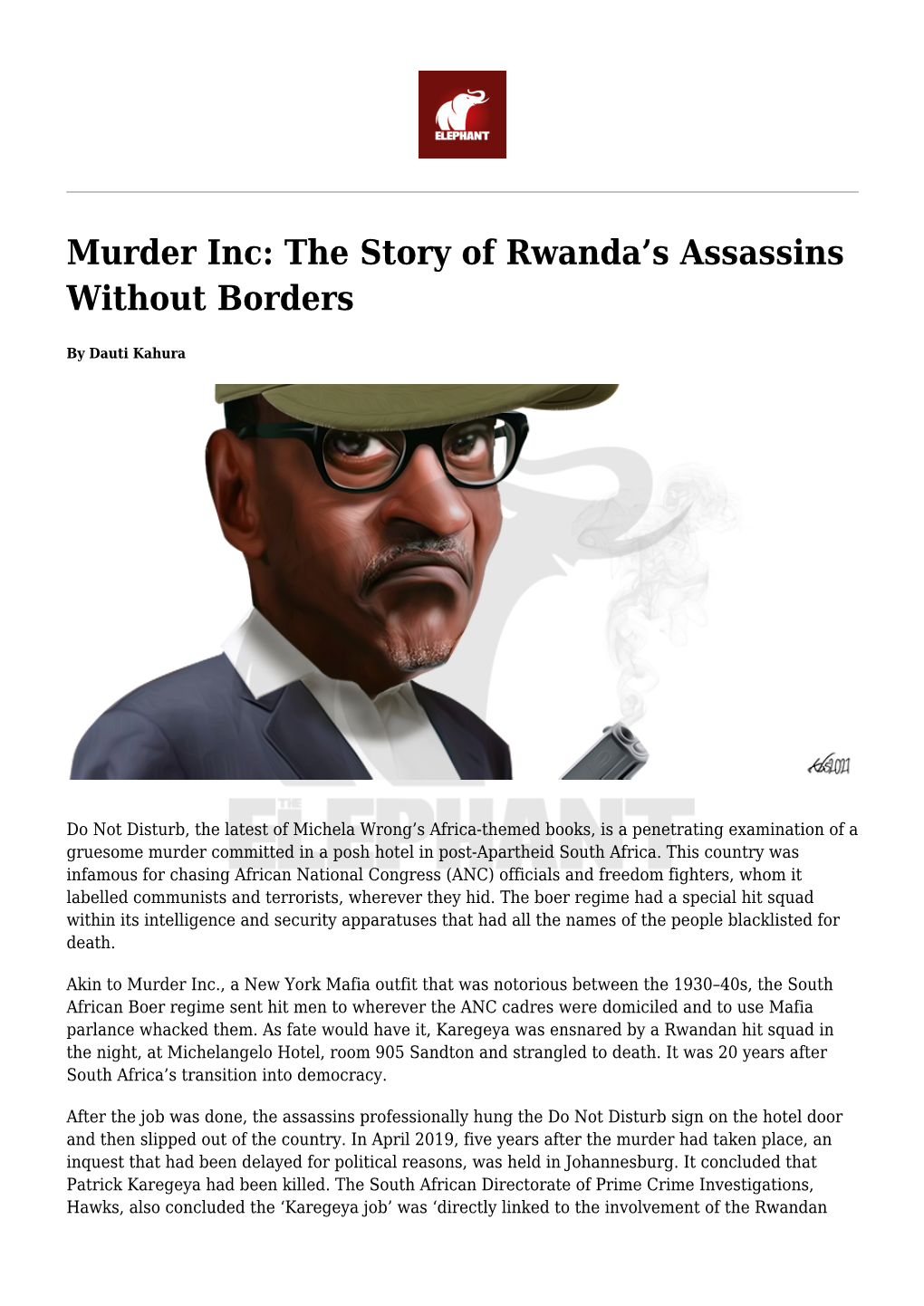 Murder Inc: the Story of Rwanda's Assassins Without Borders,France