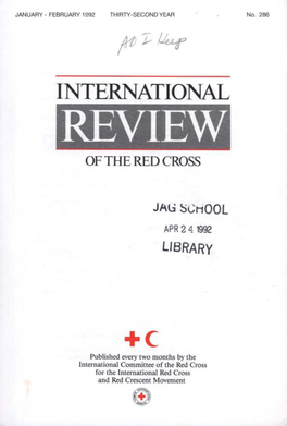 International Review of the Red Cross, January-February 1992