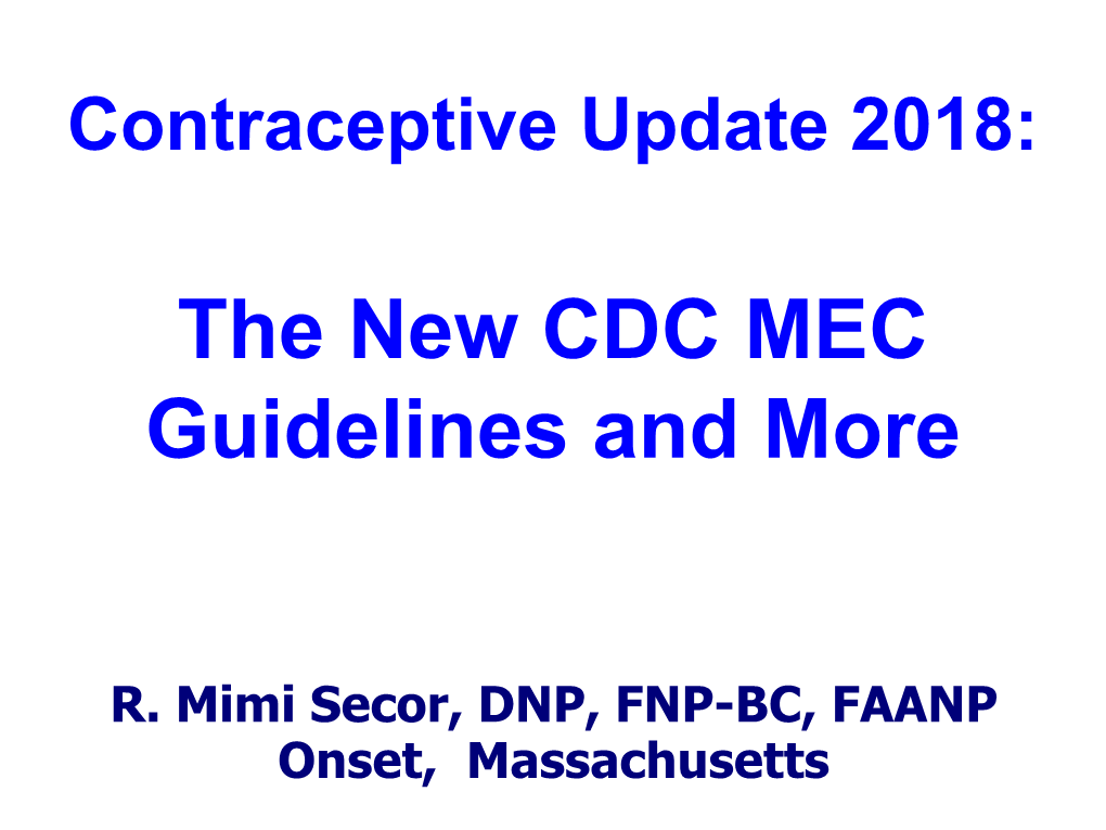 Combined Oral Contraceptives