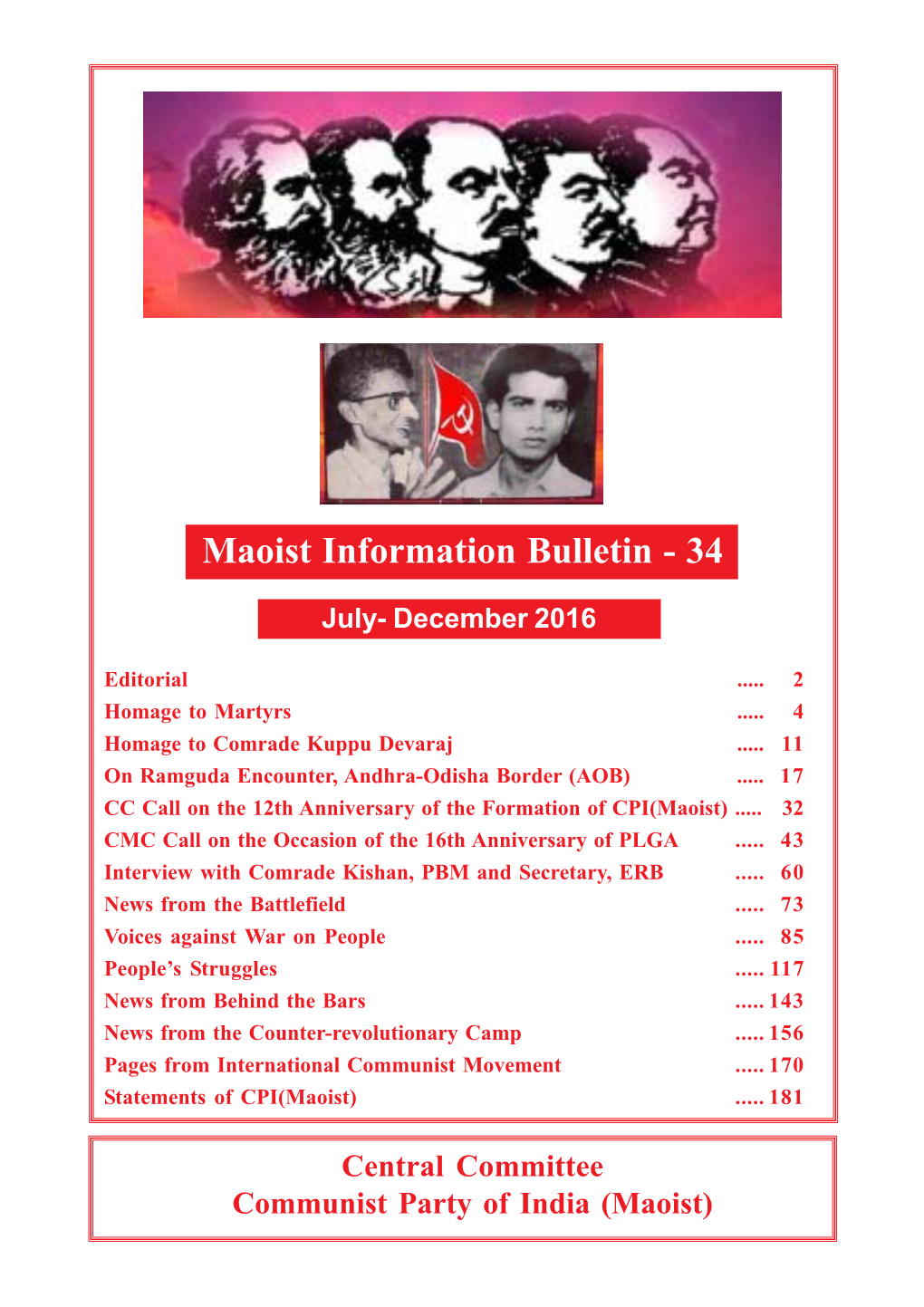 CPI(Maoist) Information Bulletin-34
