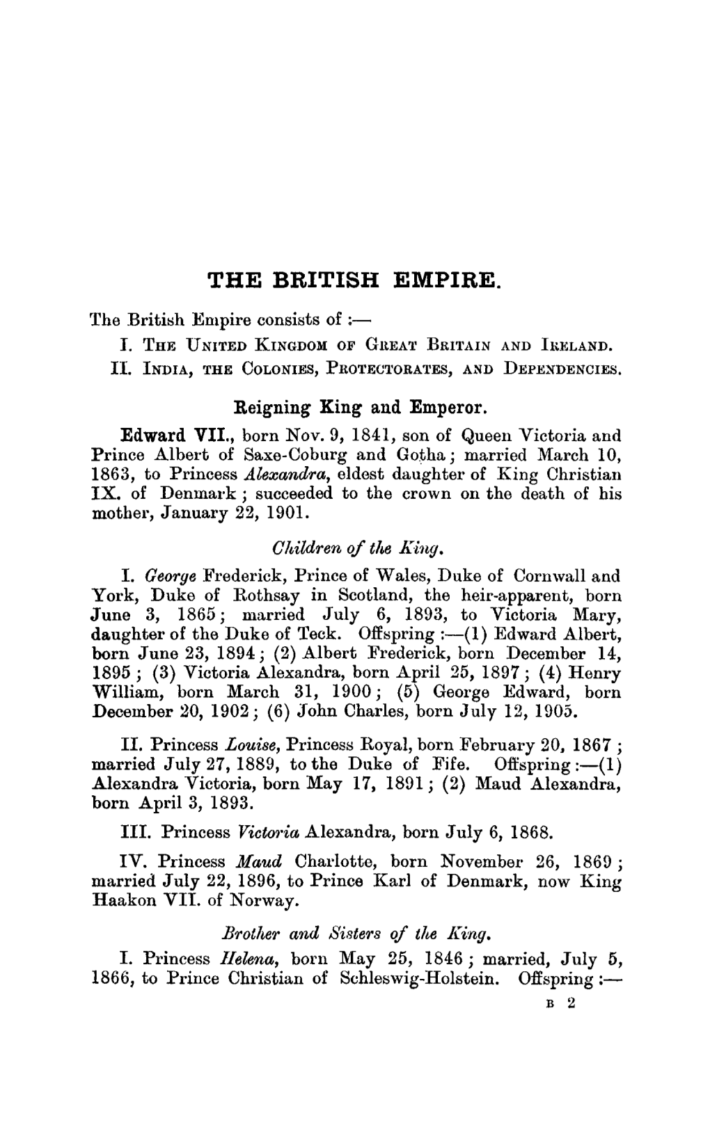 THE BRITISH EMPIRE. the British En1pire Consists of :- I