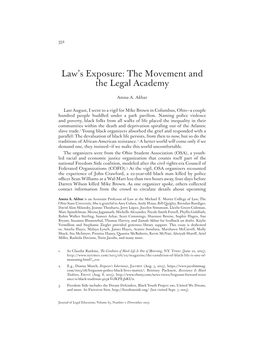 The Movement and the Legal Academy