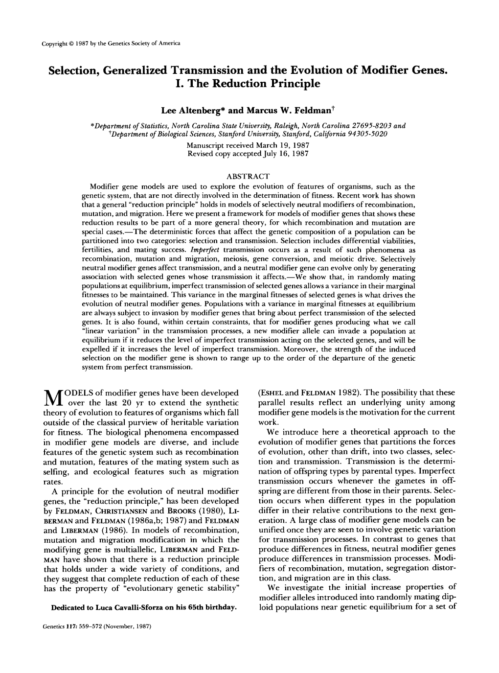 Selection, Generalized Transmission and the Evolution of Modifier Genes