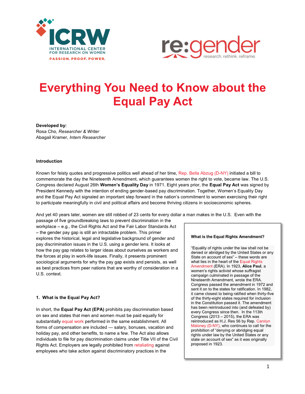 Everything You Need to Know About the Equal Pay Act