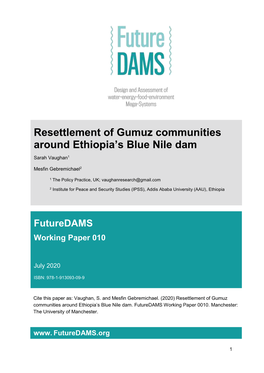 Resettlement of Gumuz Communities Around Ethiopia's Blue Nile