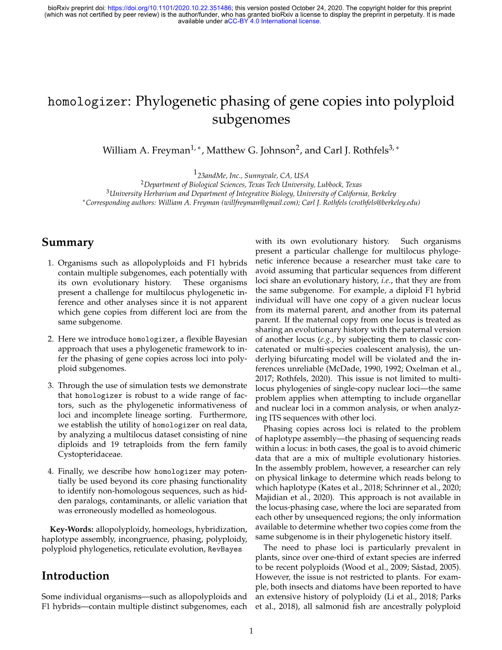 Phylogenetic Phasing of Gene Copies Into Polyploid Subgenomes