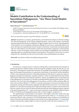 Are There Good Models of Sarcoidosis?”