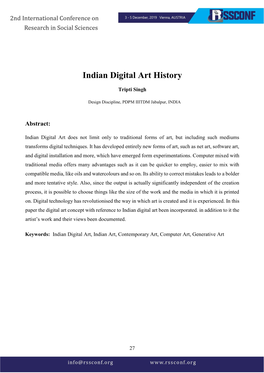 Indian Digital Art History