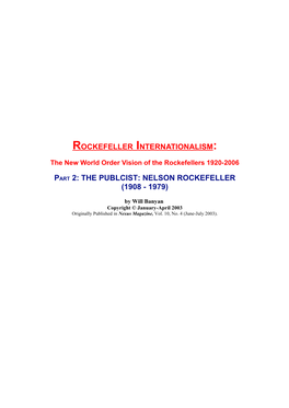 Rockefeller Internationalism