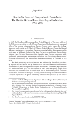 The Danish–German Bonn–Copenhagen Declarations 1955–2005
