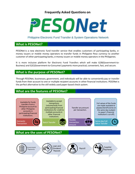 Frequently Asked Questions on What Is Pesonet?