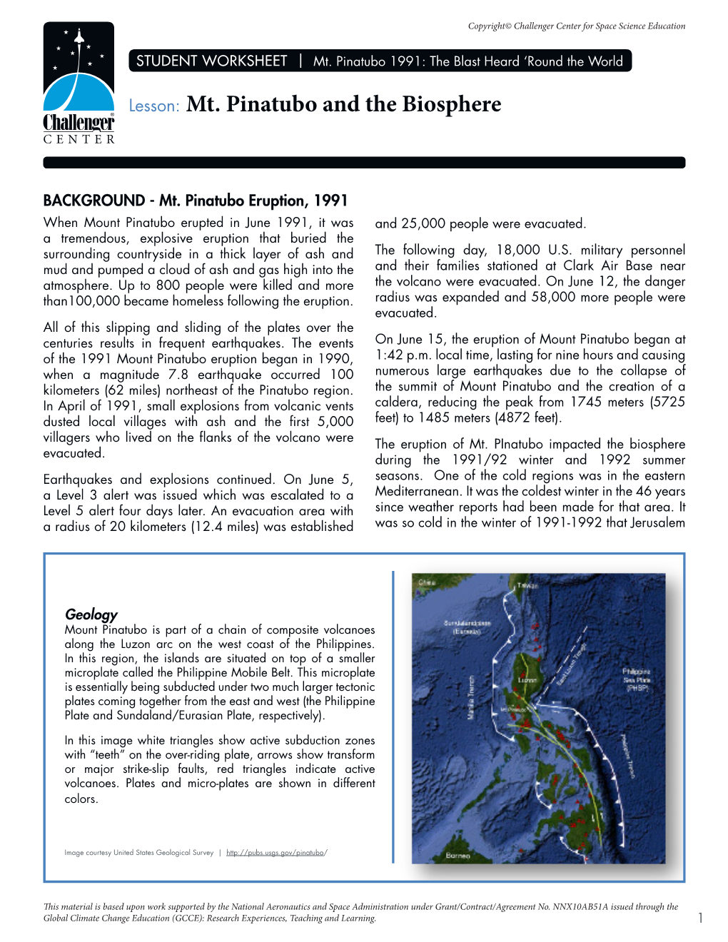 Lesson: Mt. Pinatubo and the Biosphere