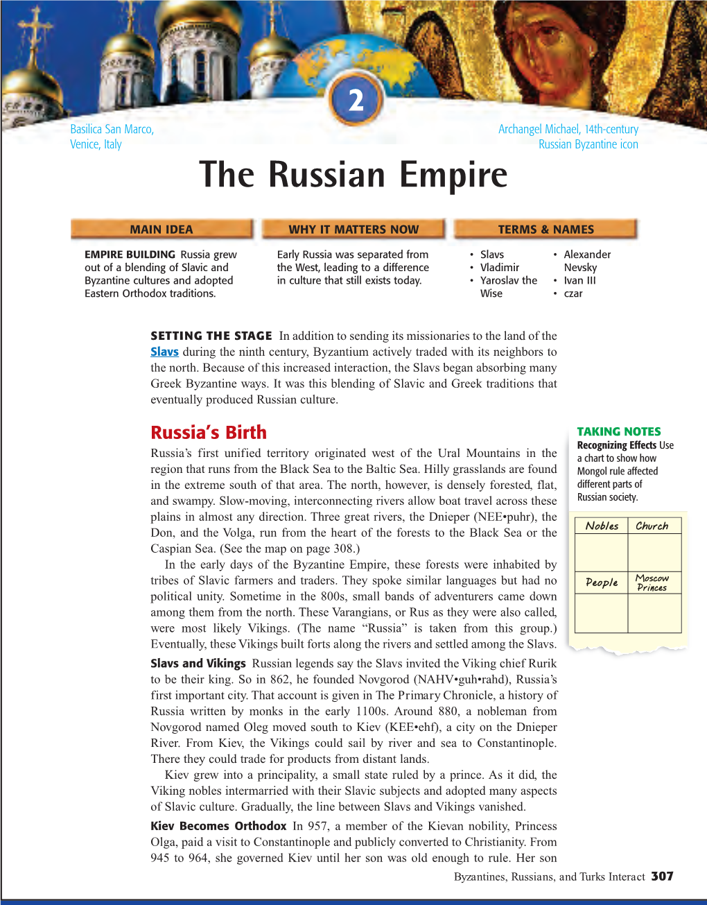 The Russian Empire • Describe the Kievan State