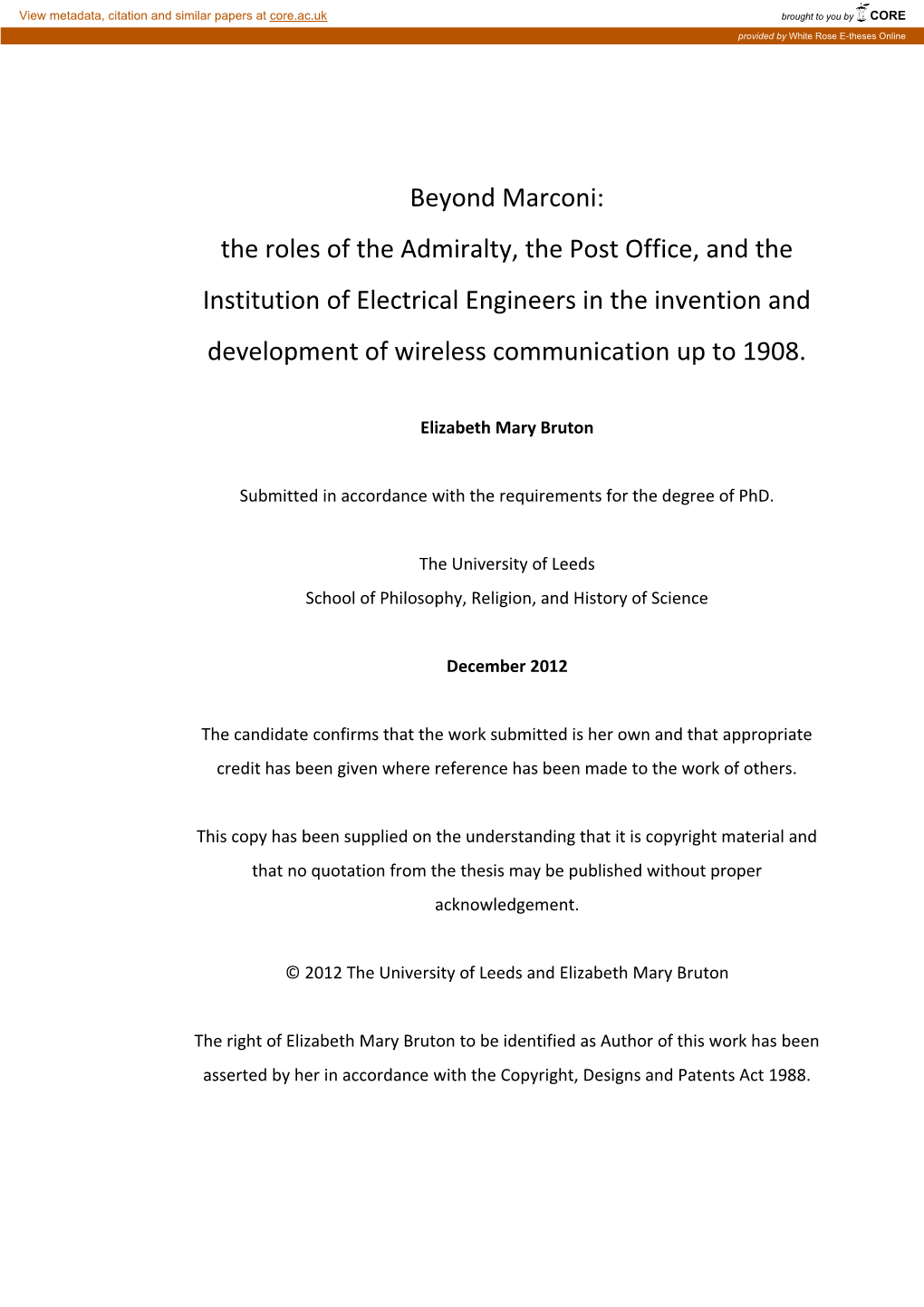 Leeds Thesis Template