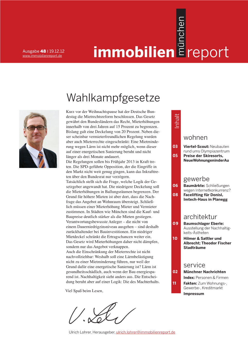 Immobilien Report Service Wohnen