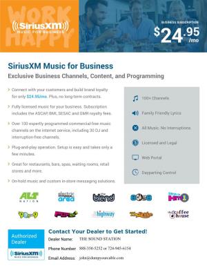 Siriusxm for Business