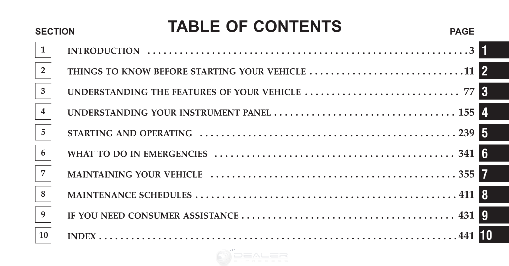 2010 Jeep Commander Owner's Manual