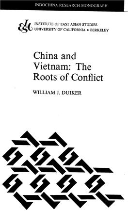 China and Vietnam: the Roots of Conflict