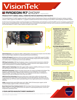 Small Form Factor 3D Graphics for Your Pc