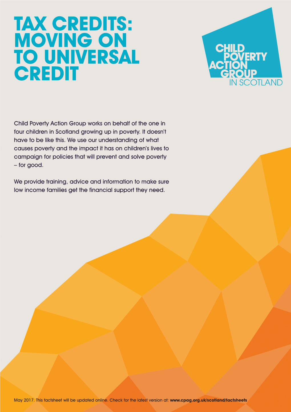 Tax Credits: Moving on to Universal Credit