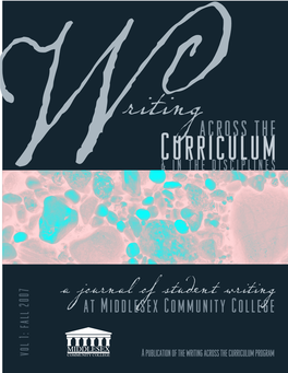Across the W & in the Disciplines a Journalat Middlesex of Studentcommunity Writing College