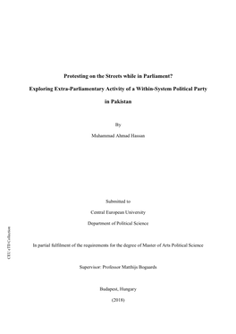 Exploring Extra-Parliamentary Activity of a Within-System Political Party In