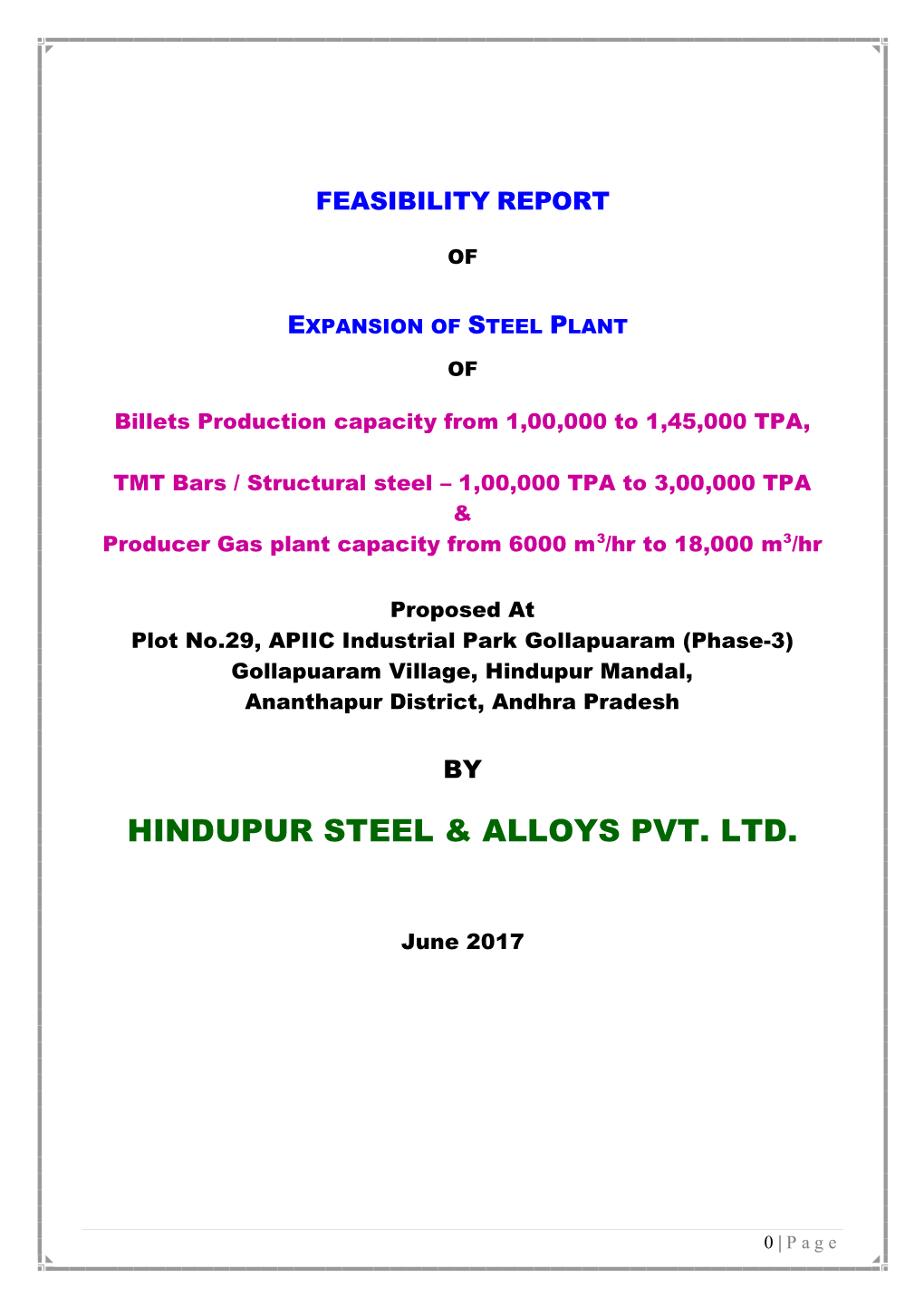 Hindupur Steel & Alloys Pvt. Ltd