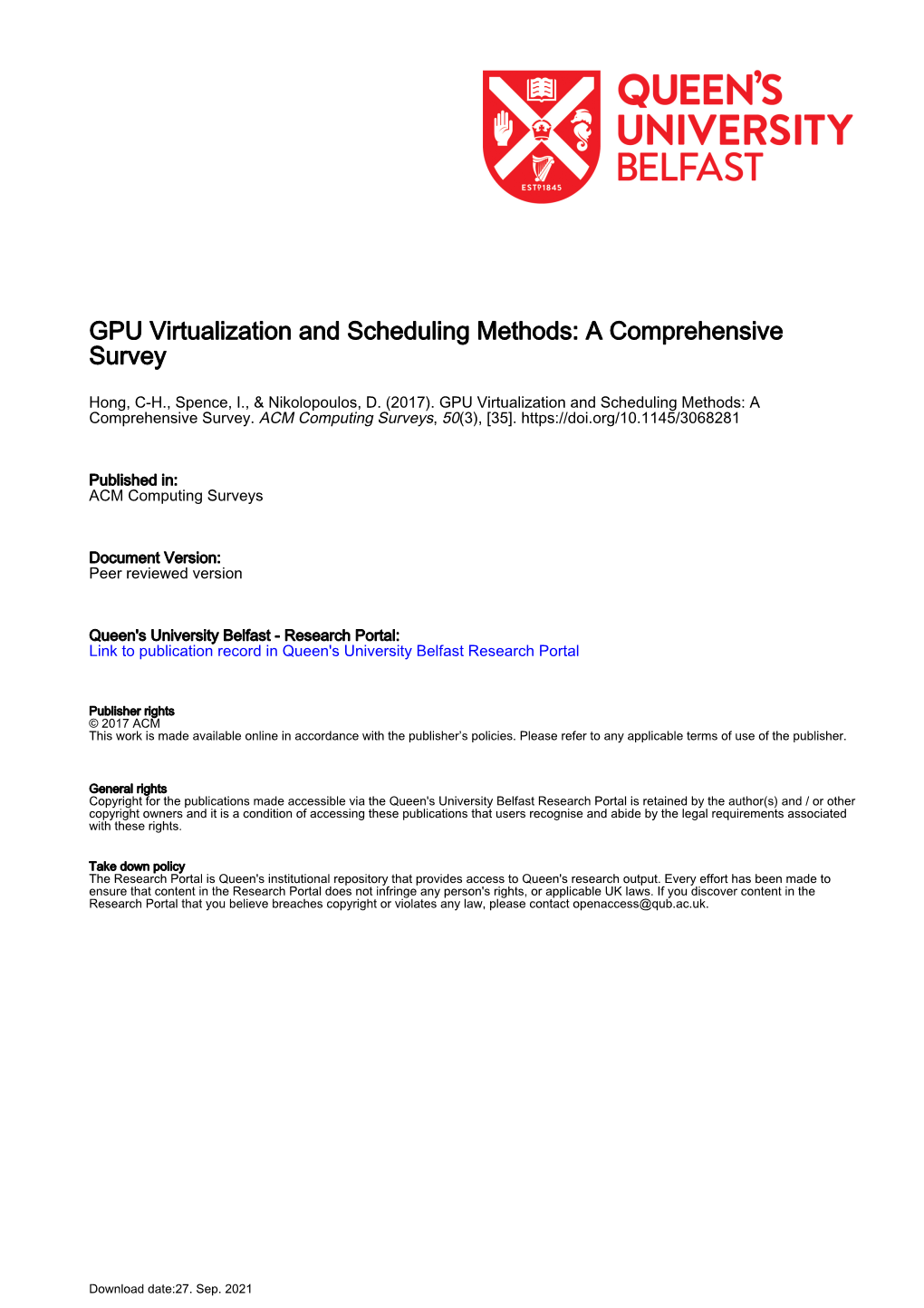 GPU Virtualization and Scheduling Methods: a Comprehensive Survey