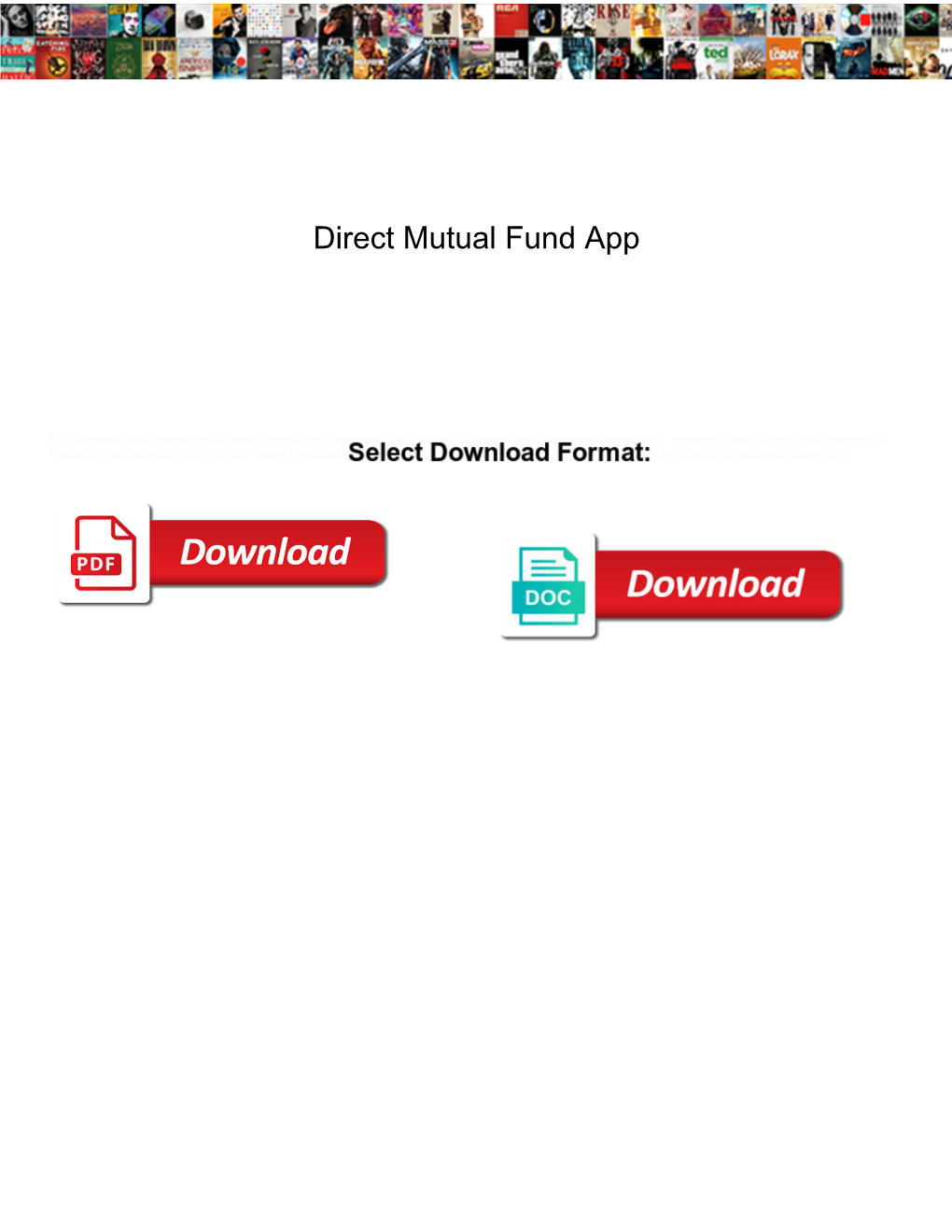 Direct Mutual Fund App