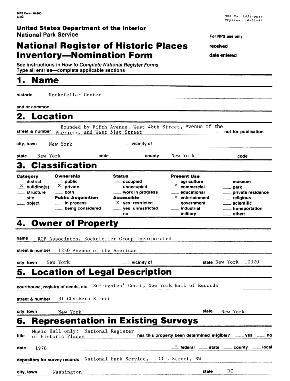 National Register of Historic Places Inventory—Nomination Form