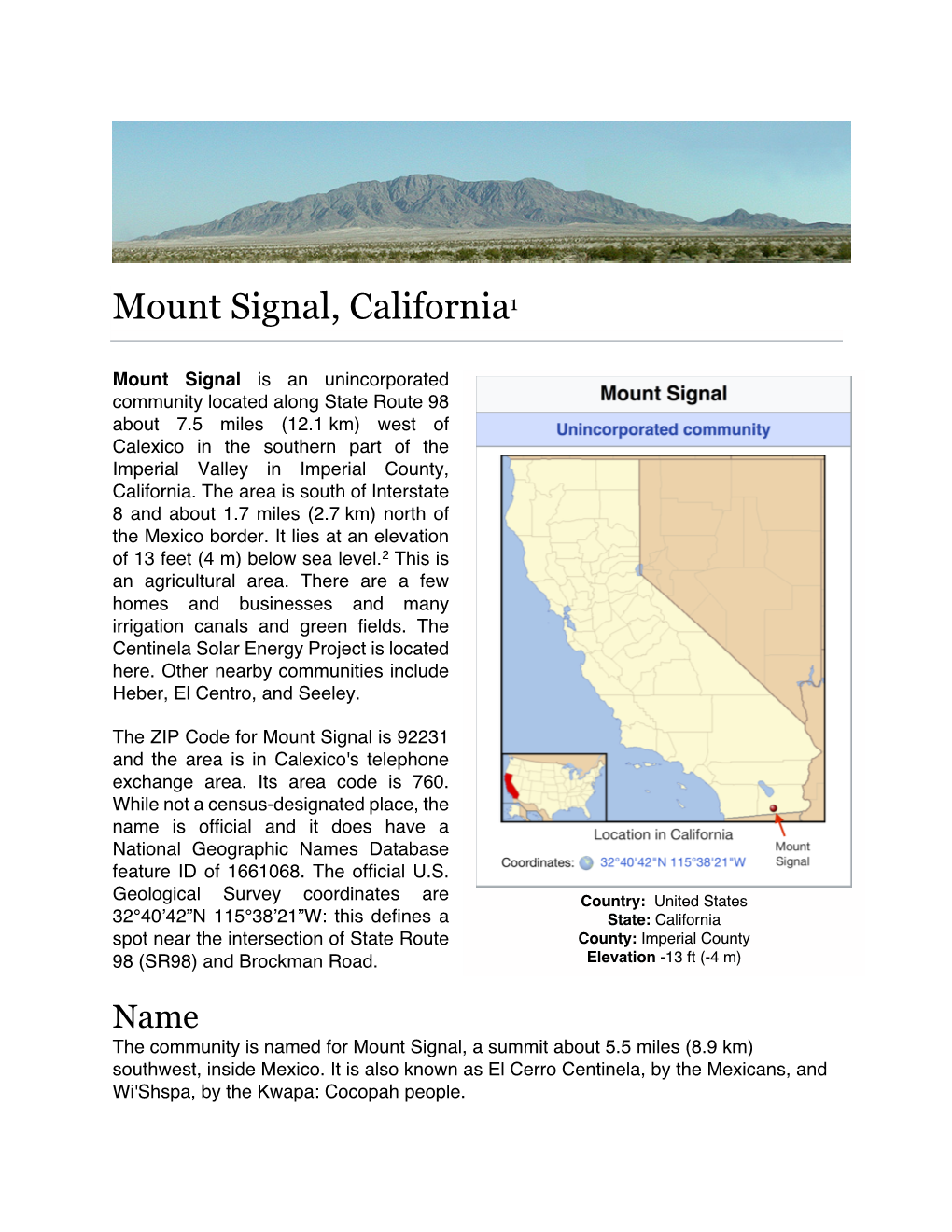 Mt Signal Wiki Copy