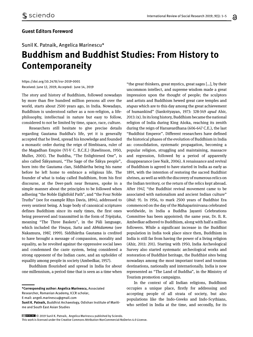 Buddhism and Buddhist Studies