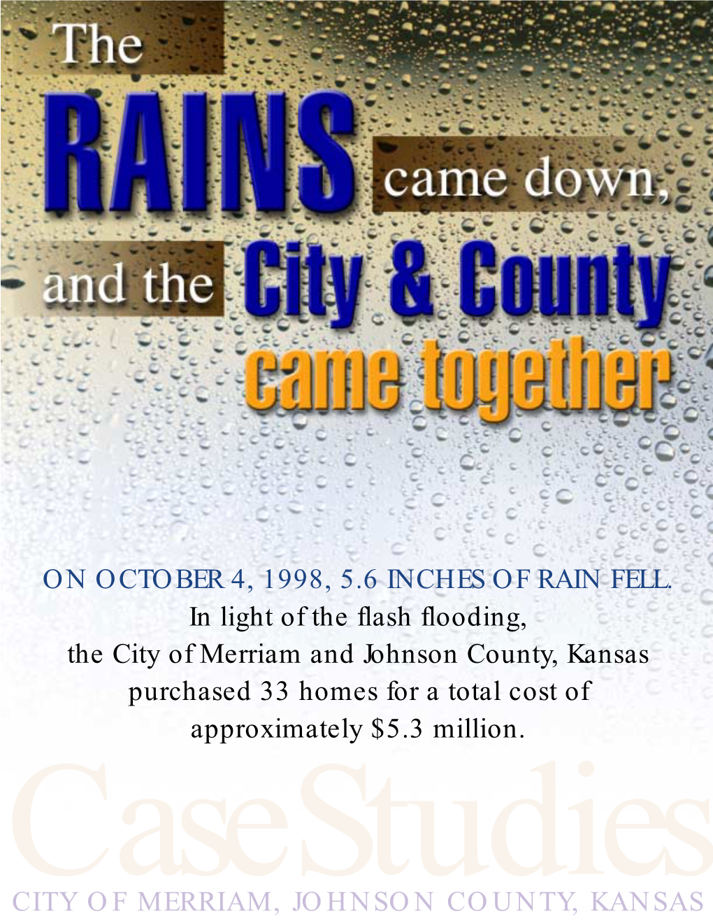 City of Merriam, Johnson County, KS Case Study