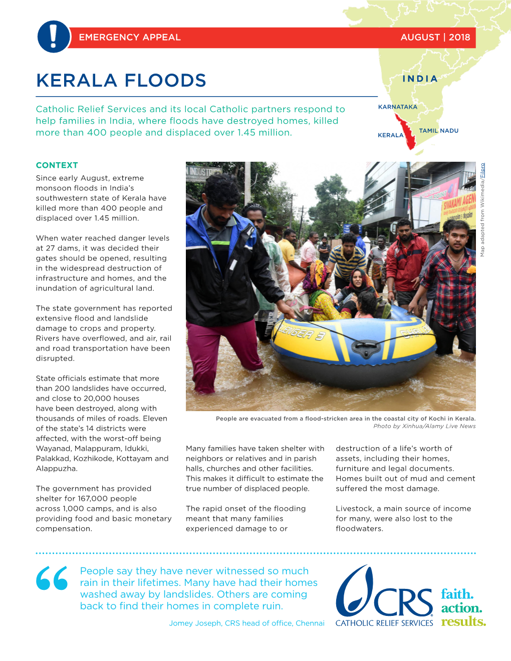 Kerala, India Flooding: Handout