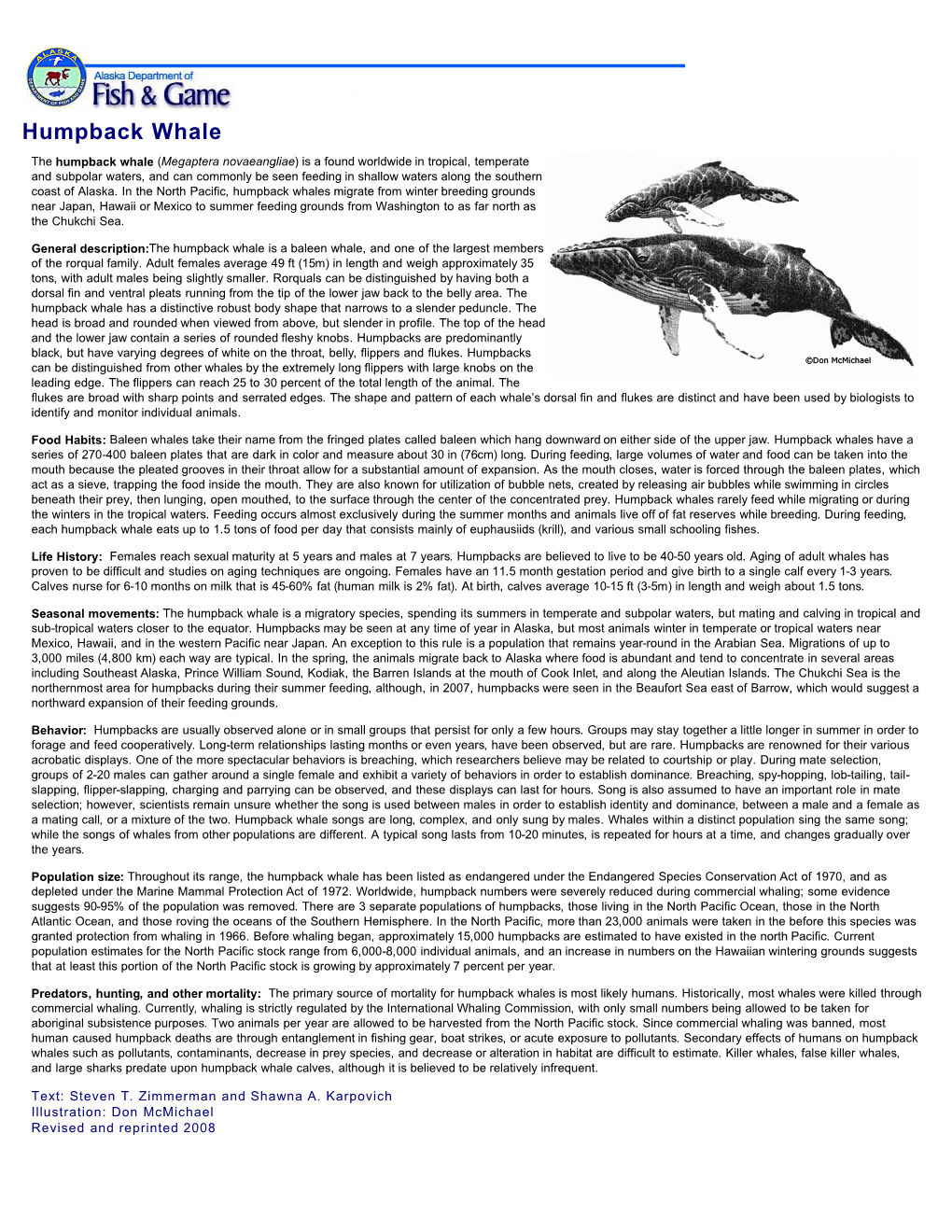 Humpback Whale: Wildlife Notebook Series
