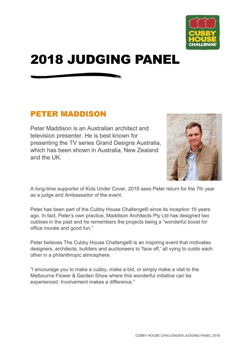 2018 Judging Panel