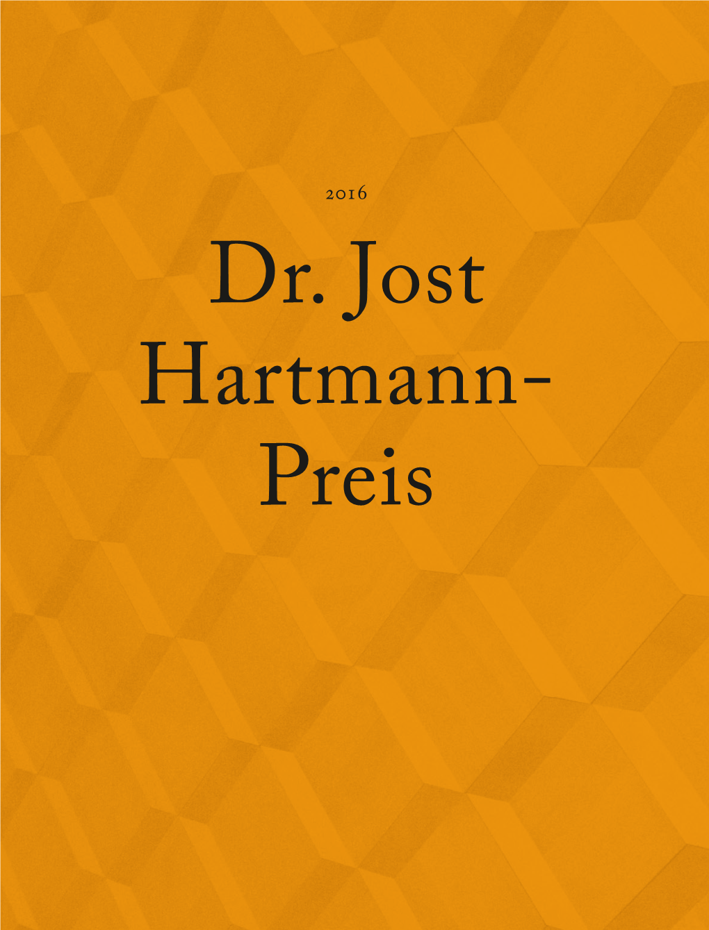 Dr. Jost Hartmann-Preis 2016