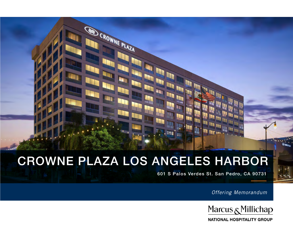 CROWNE PLAZA LOS ANGELES HARBOR 601 S Palos Verdes St