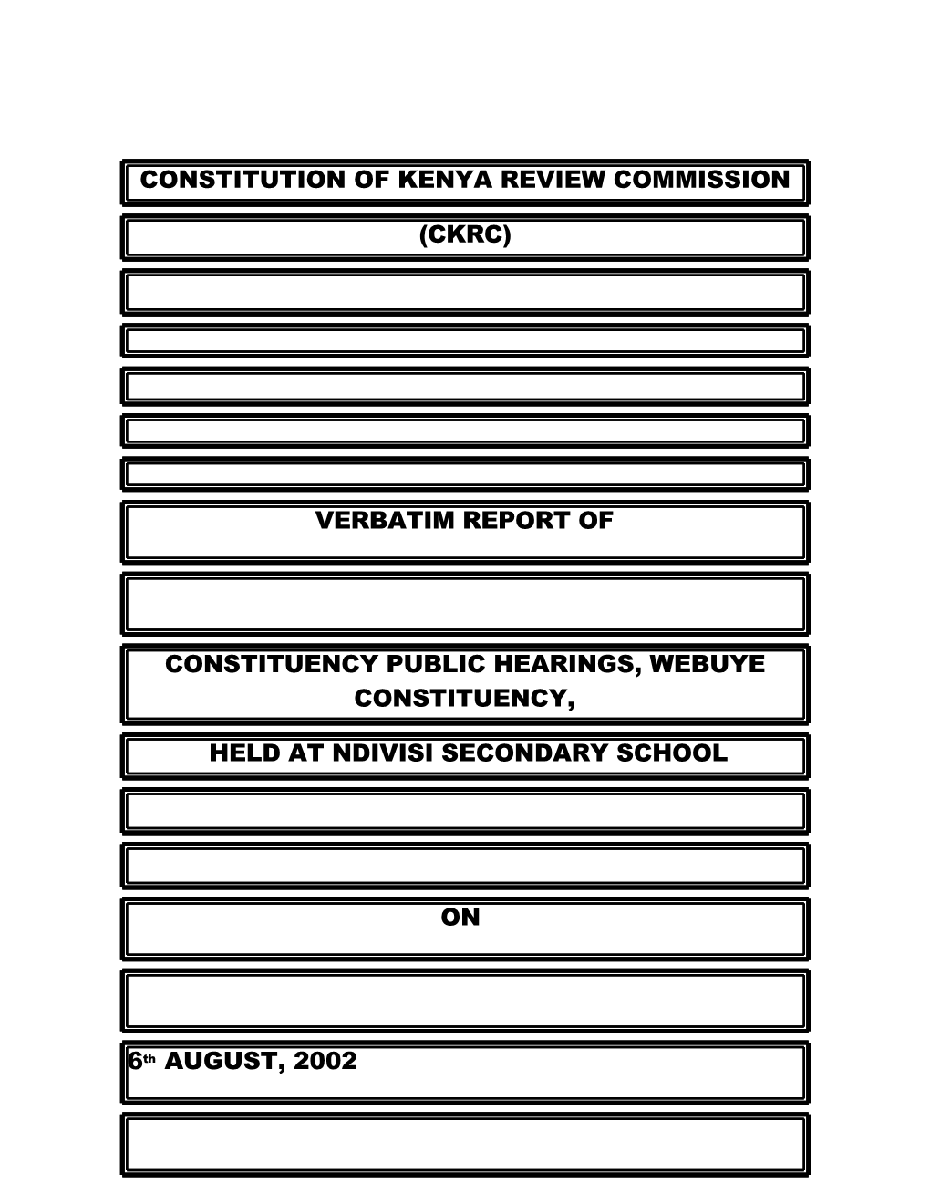 Constitution of Kenya Review Commission