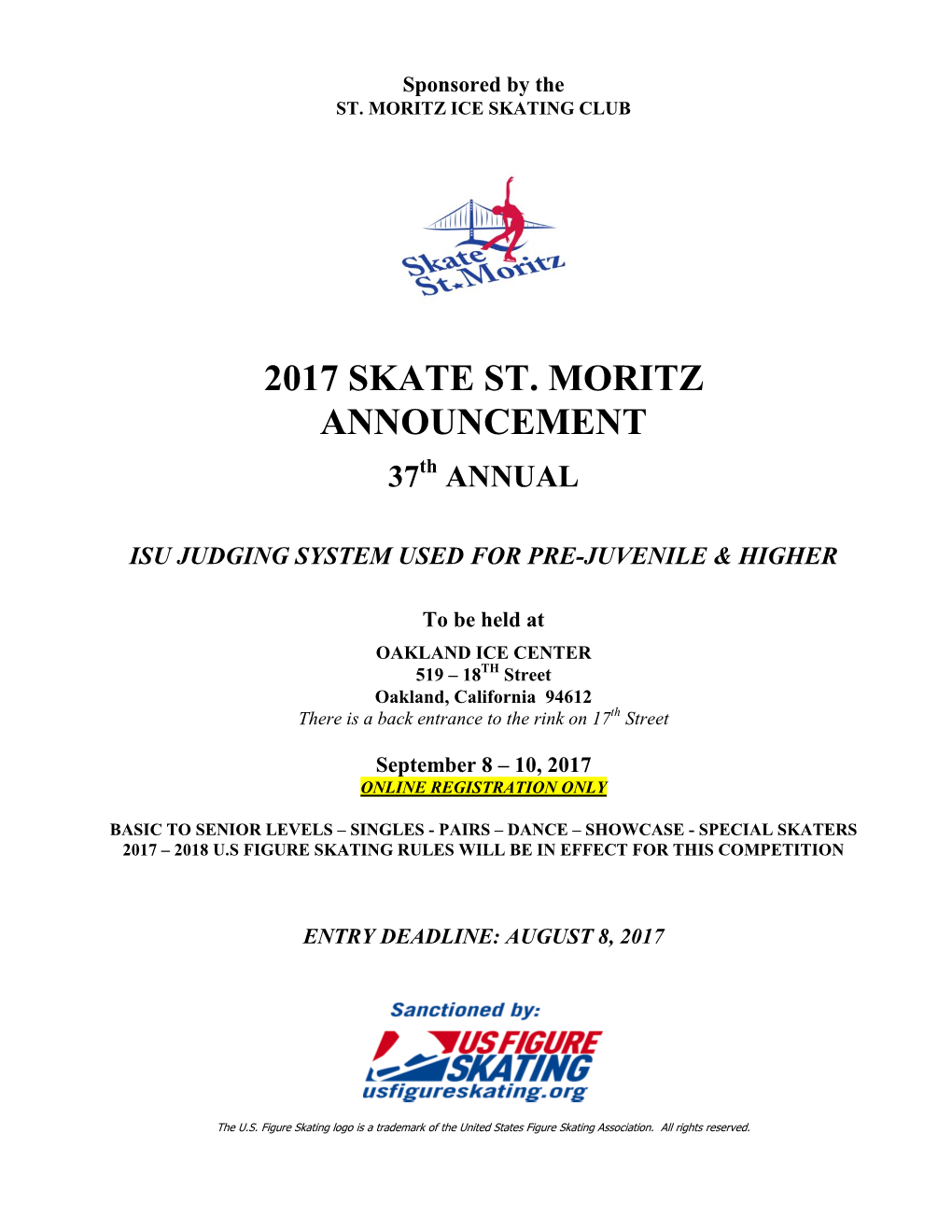 2017 Skate St. Moritz Announcement